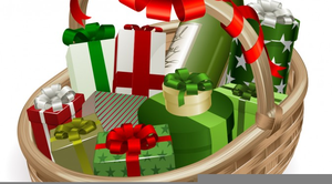 Free Christmas Food Basket Clipart.