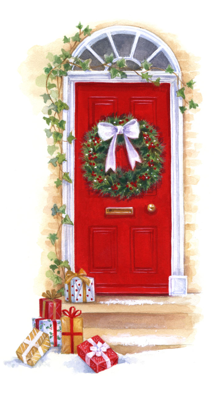 christmas front door clipart free - Clipground