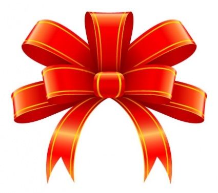 Christmas Gift Bow Clipart.