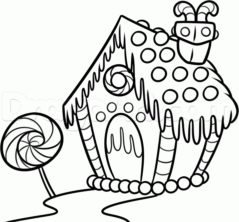 Download christmas gingerbread house clipart black and white 20 ...