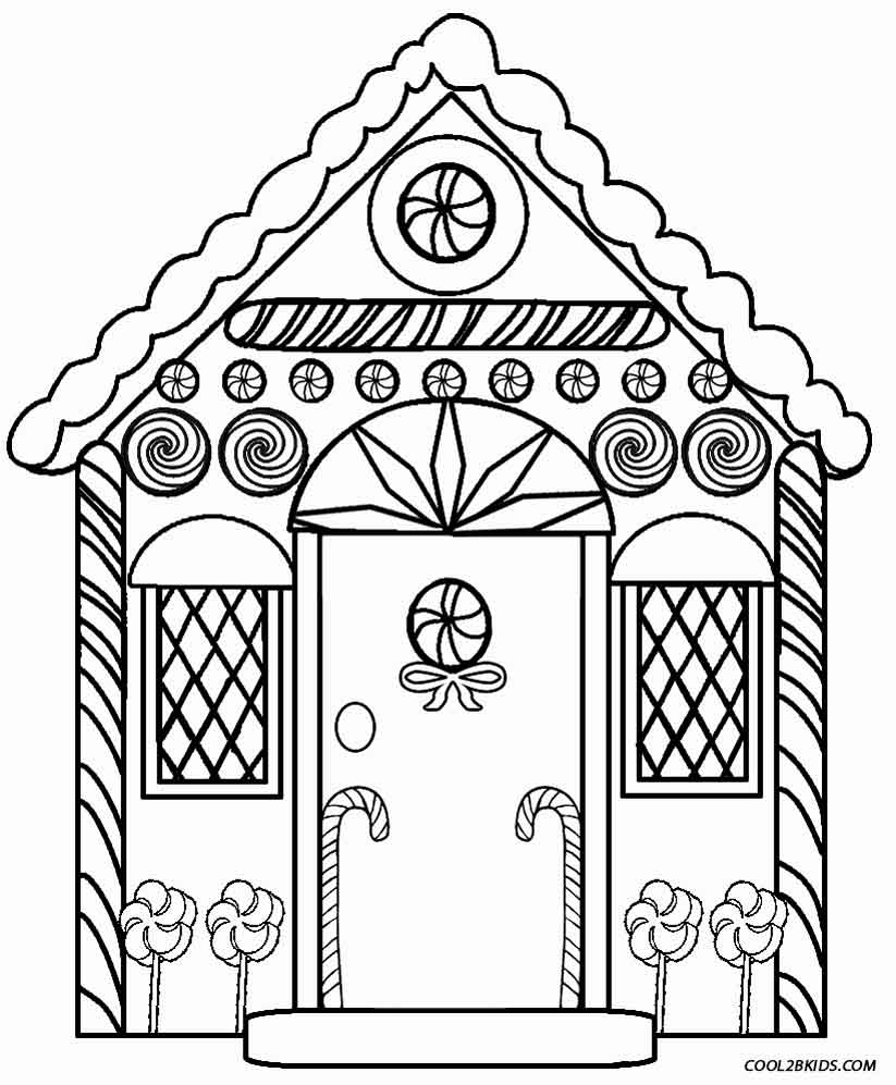 Christmas Gingerbread House Clipart Black And White 20 Free Cliparts 