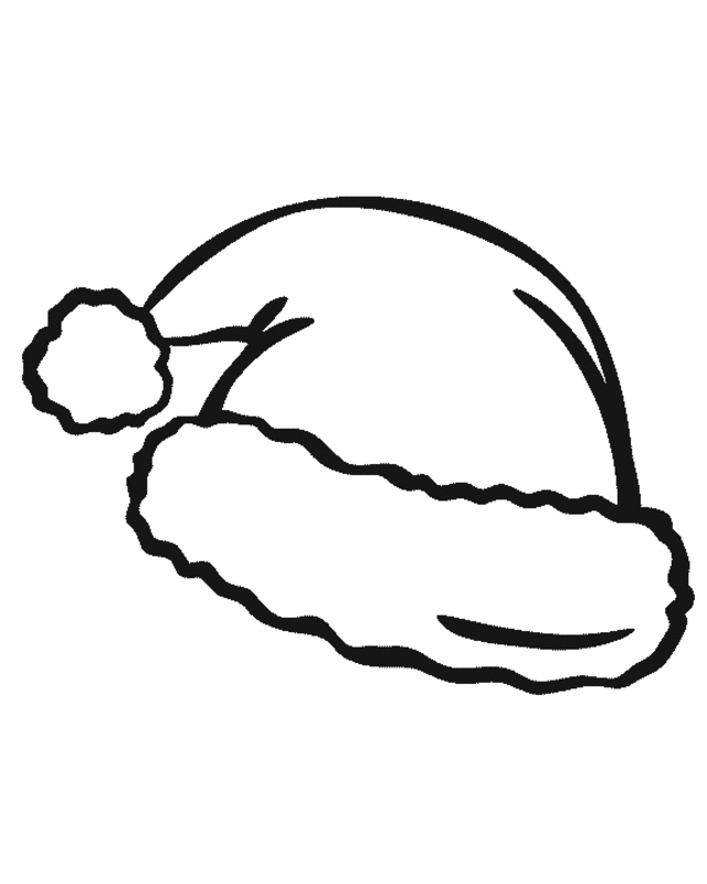 Santa Hat Clipart Outline.