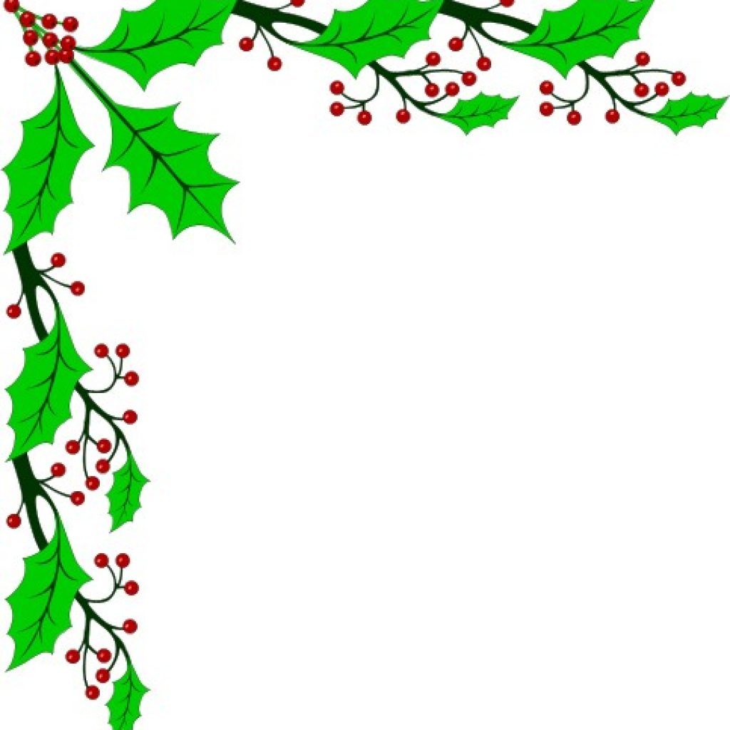 Christmas Holly Border Clip Art Clipart Best - vrogue.co