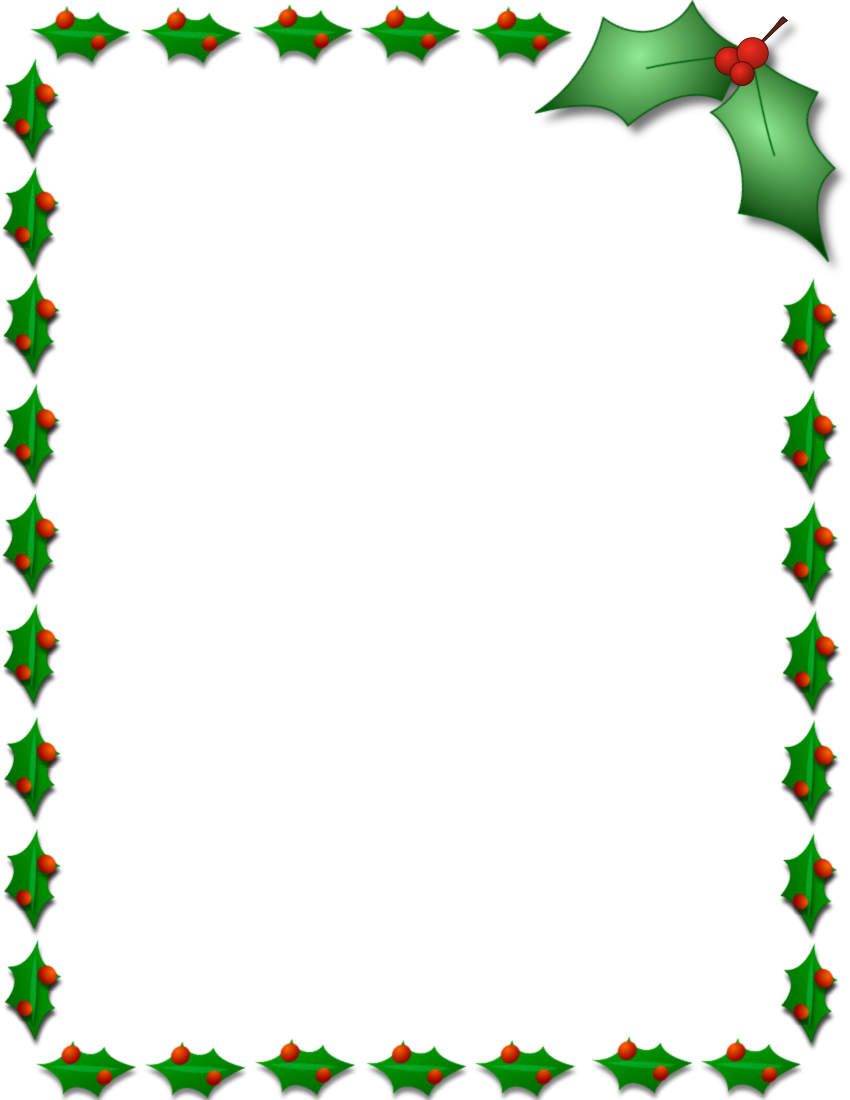 Free Download Christmas Holly Border Clipart Borders.