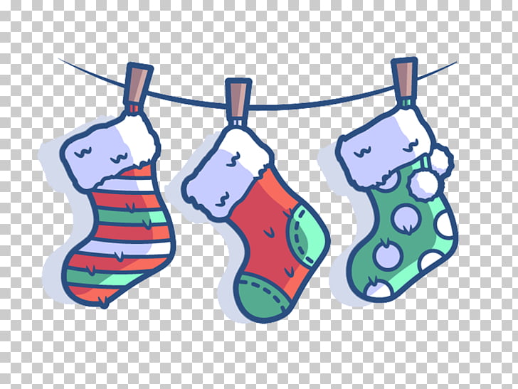 Christmas Illustration, Cute Christmas socks illustration.