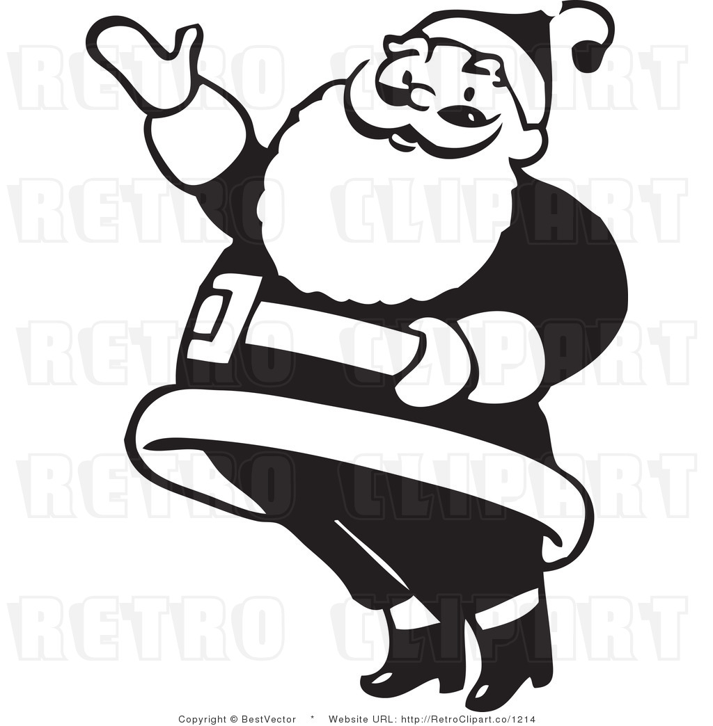 Merry Christmas Black And White Clipart.