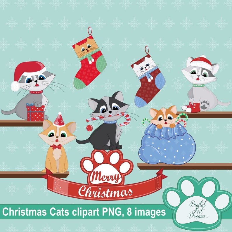 Download christmas kitty clipart 20 free Cliparts | Download images ...