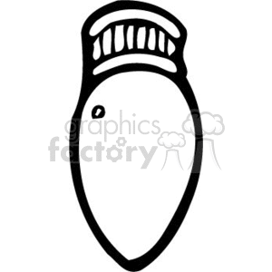 Single Black and White Christmas Light clipart. Royalty.