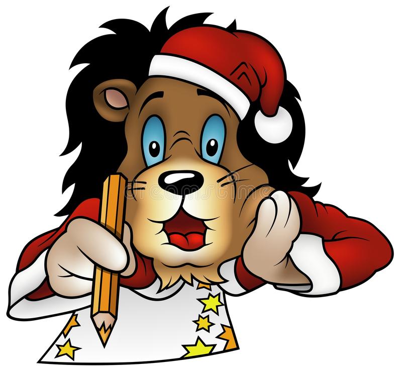 Christmas Lion Stock Illustrations.
