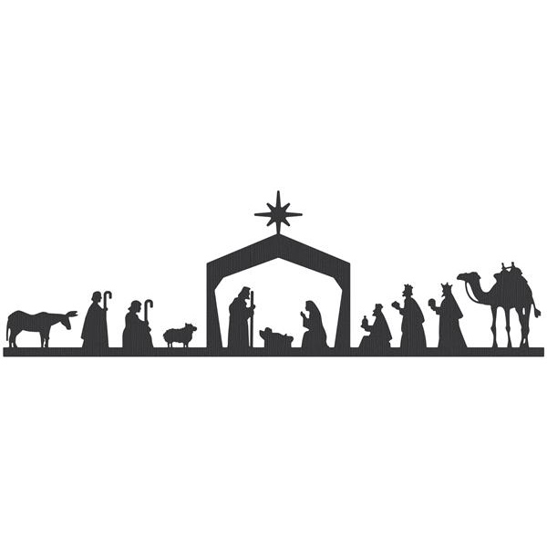 Christmas Border Clipart Nativity Scene.