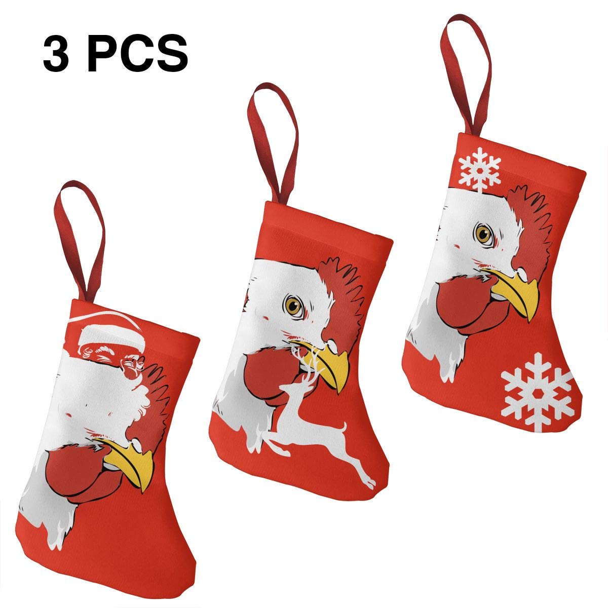 Amazon.com: CYXIO Chicken Clipart Face 3 Pcs Christmas Stockings 7.5.