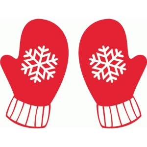Christmas mittens clipart.