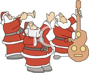 Christmas Musical Instruments Clipart.