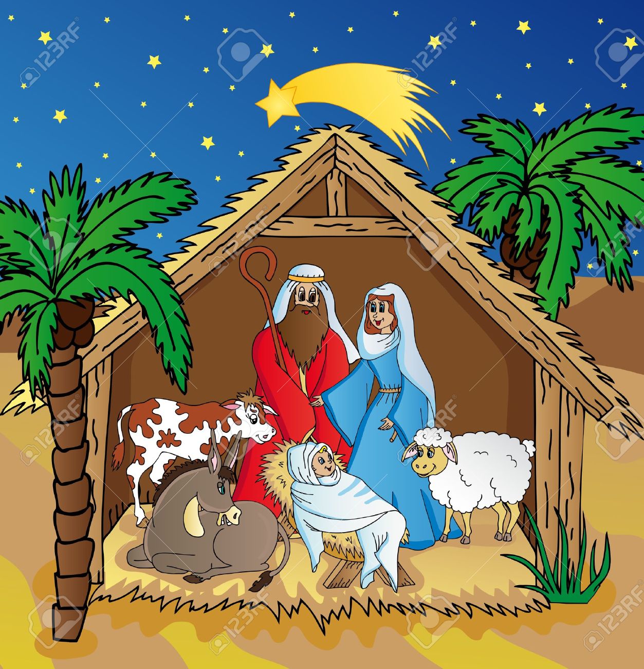 nativity banner christmas night clipart christmas Clipground   scene