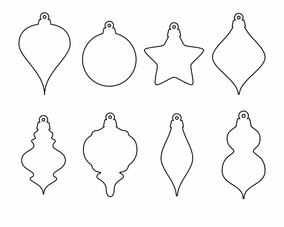 Christmas Ornament Outline Svg