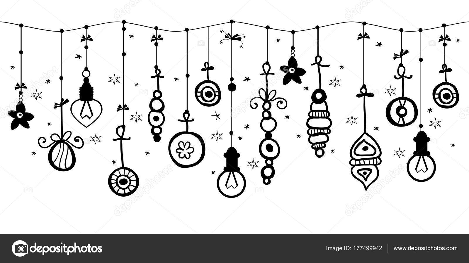 christmas ornaments black and white clipart 10 free Cliparts | Download ...