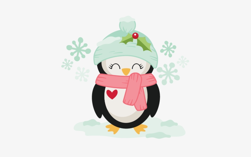 Winter Christmas Penguin Svg Scrapbook Cut File Cute.
