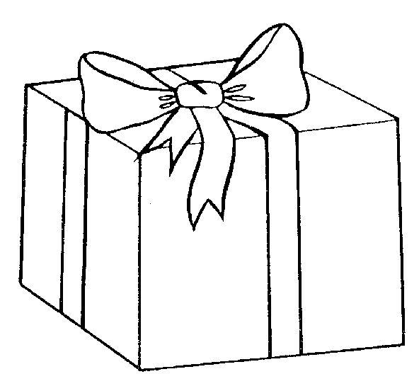 Gift Clipart Black And White.