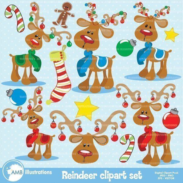 Christmas Reindeer Clipart.