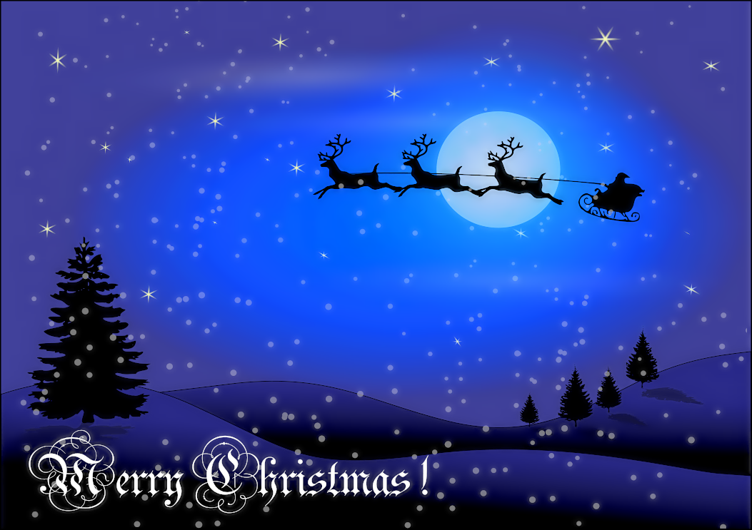 Free Christmas Scenes Clipart.