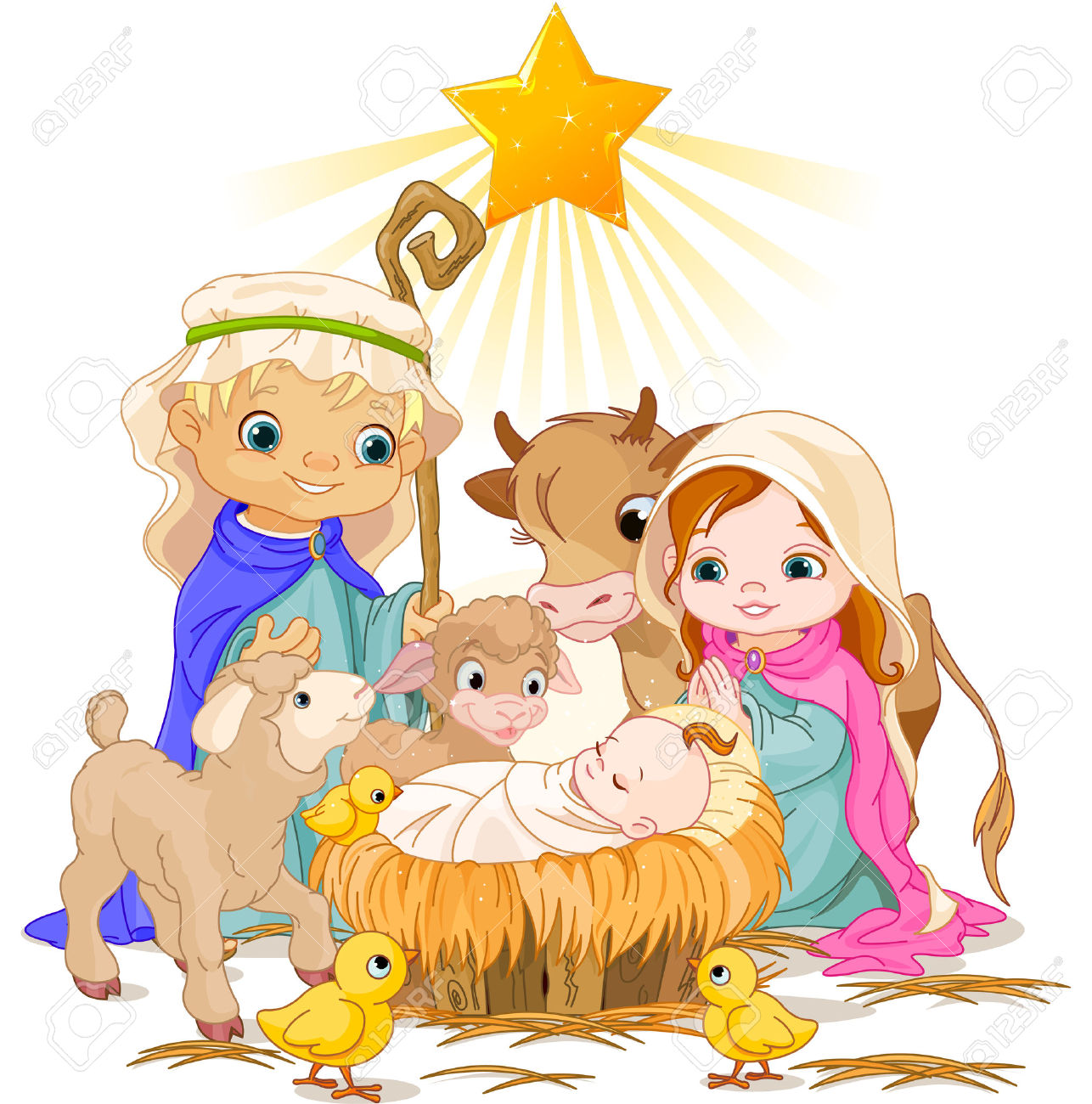 Cartoon Nativity Scene - Animated Nativity Scene Clipart 20 Free ...