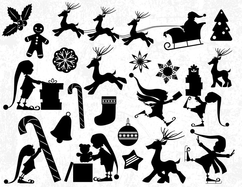 christmas silhouette clip art 20 free Cliparts | Download images on ...