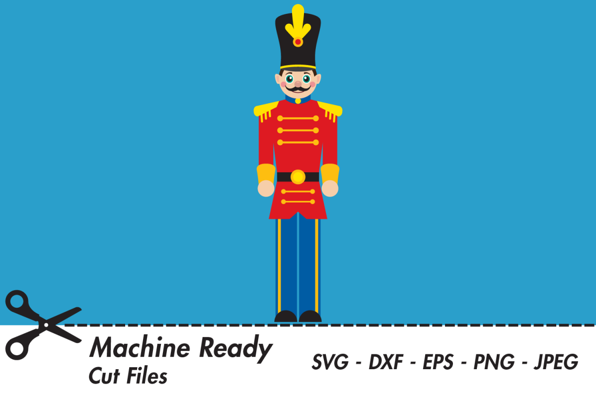 Cute Christmas Toy Soldier SVG Cut Files.