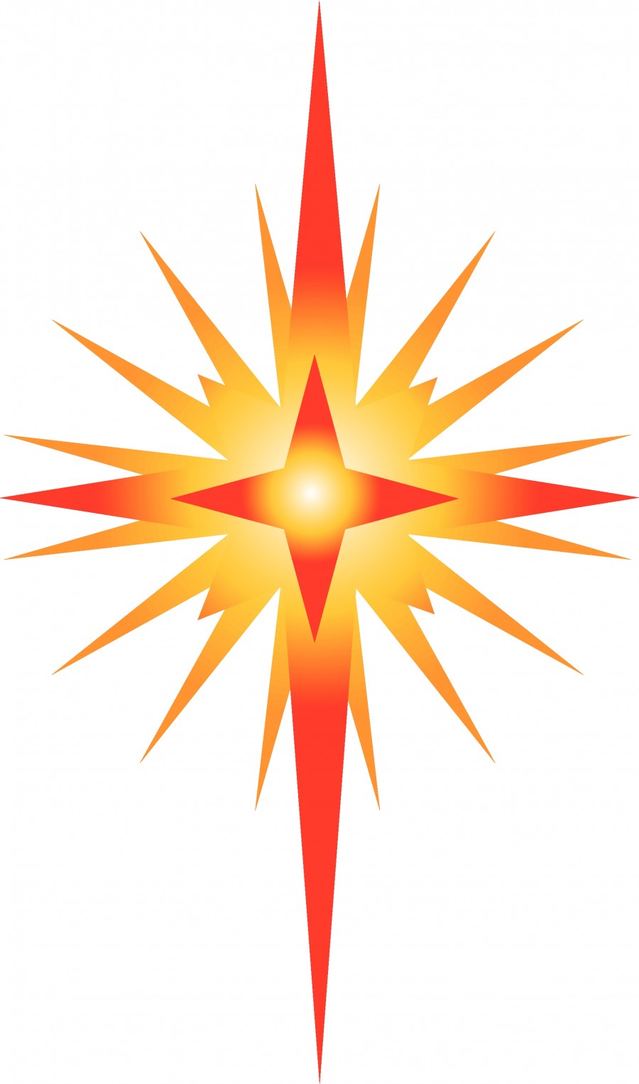 Christmas Star Over Bethlehem Clipart.