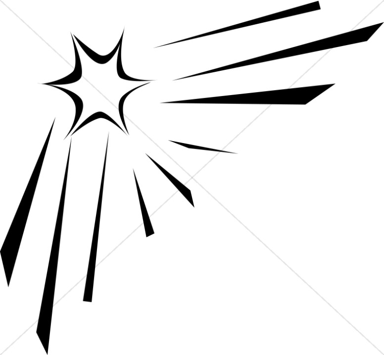 Christmas Star Clipart Black And White.