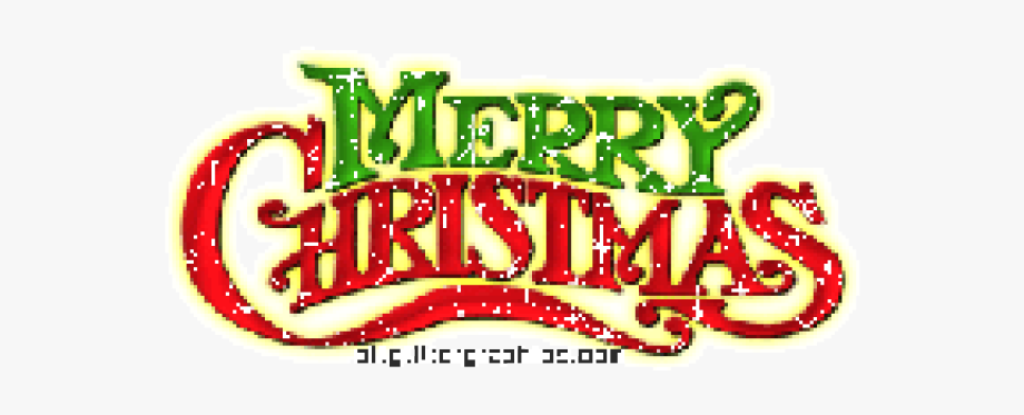 Merry Christmas Text Clipart Snow Png.