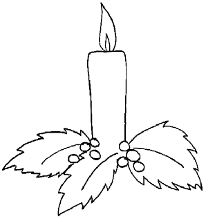 Christmas tree with candles clipart.