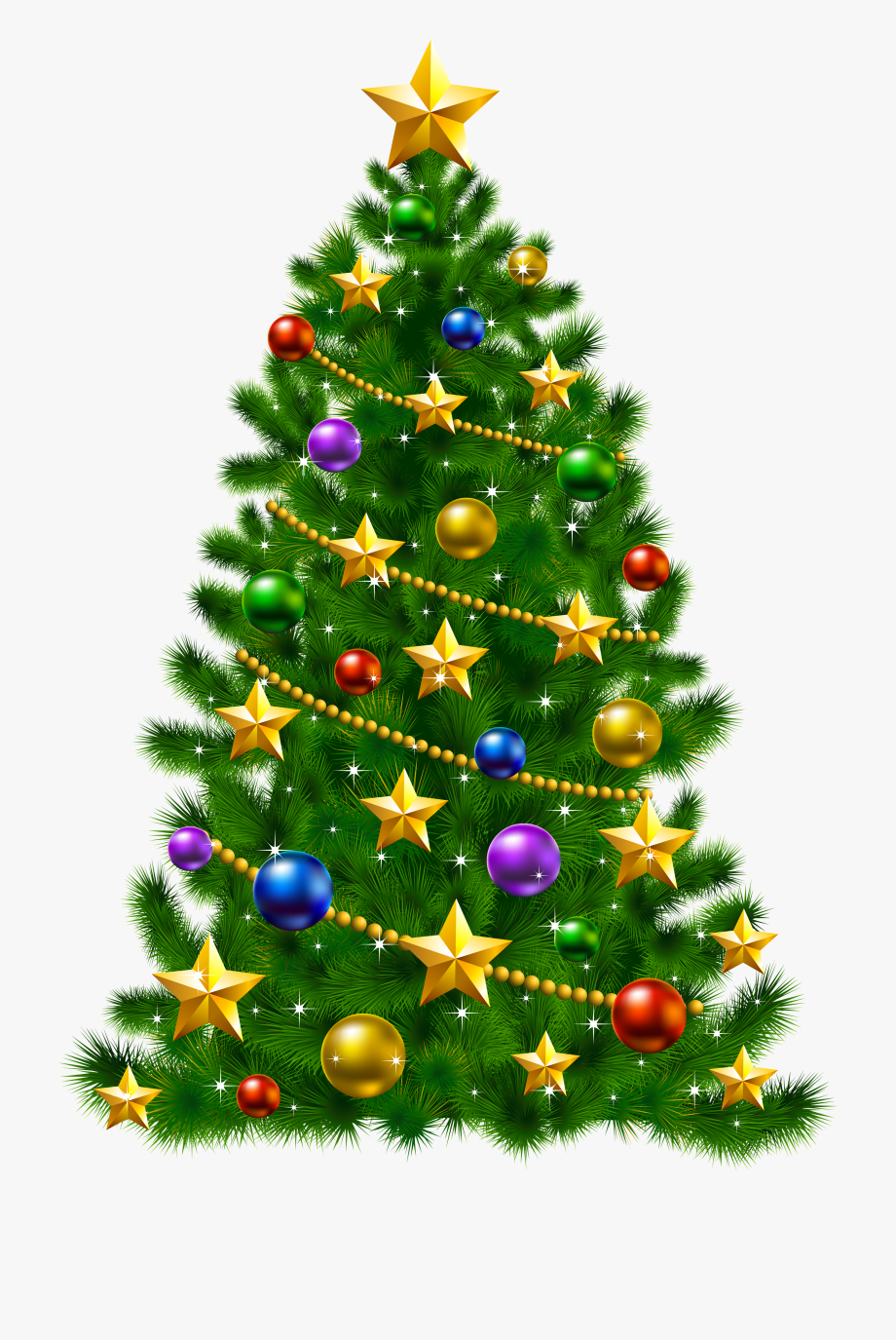 Transparent Christmas Tree Clipart.