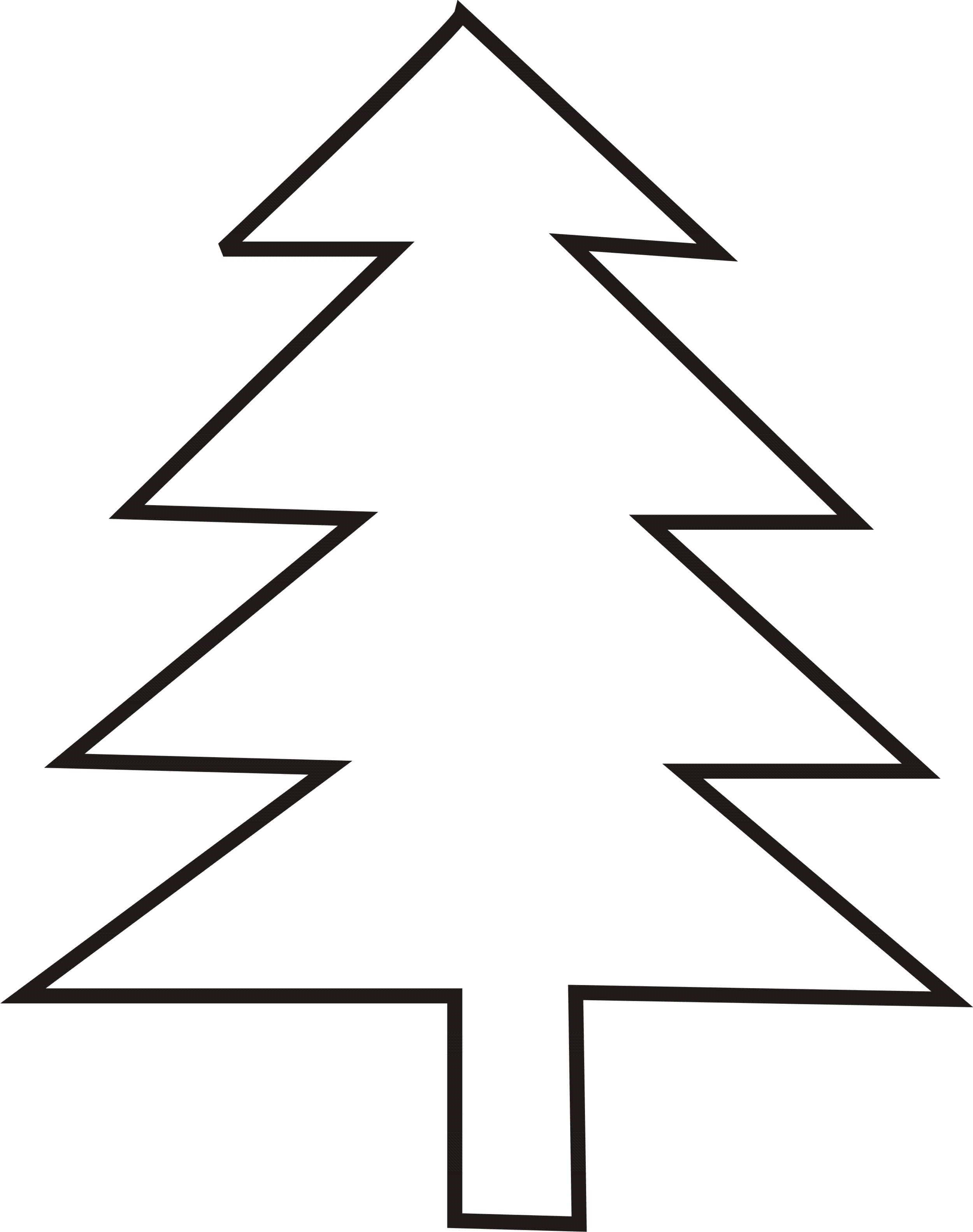 Free Christmas Tree Outlines, Download Free Clip Art, Free Clip Art.