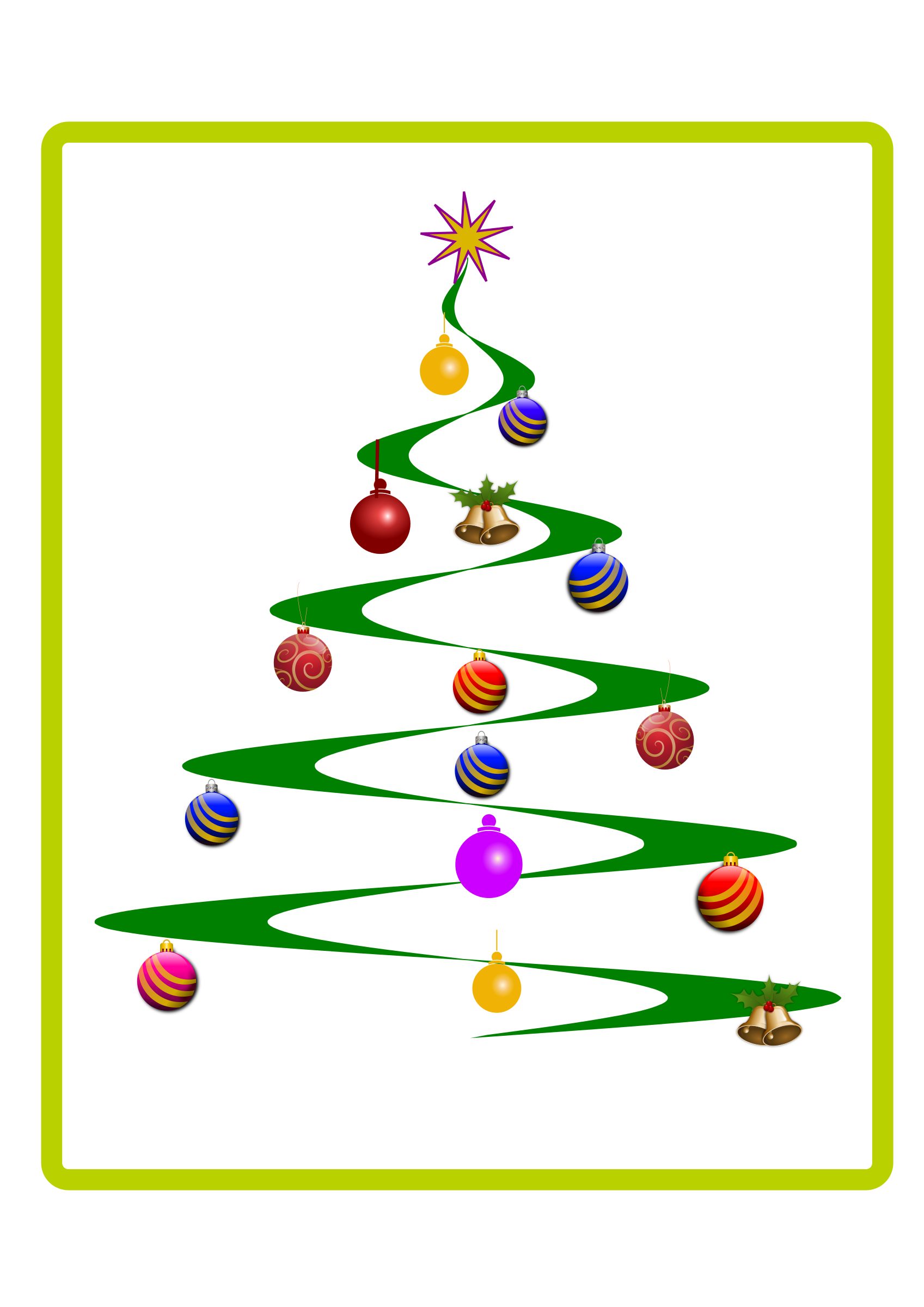 Helix Christmas Tree Vector Clipart image.