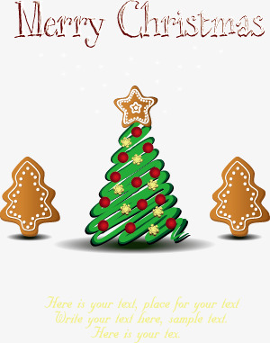 Simple Style Christmas Tree Cookies, Tree Clipart, Biscuit.