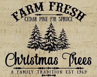 Christmas Tree Sign svg, Farm Fresh svg, Vintage Truck Sign, Clipart.