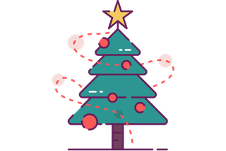 Decorated Christmas Tree Clip Art (Free).