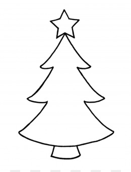 Free download Christmas Tree Line Drawing png..