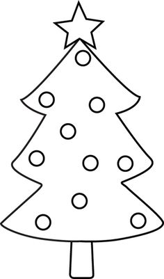 christmas tree graphic black and white