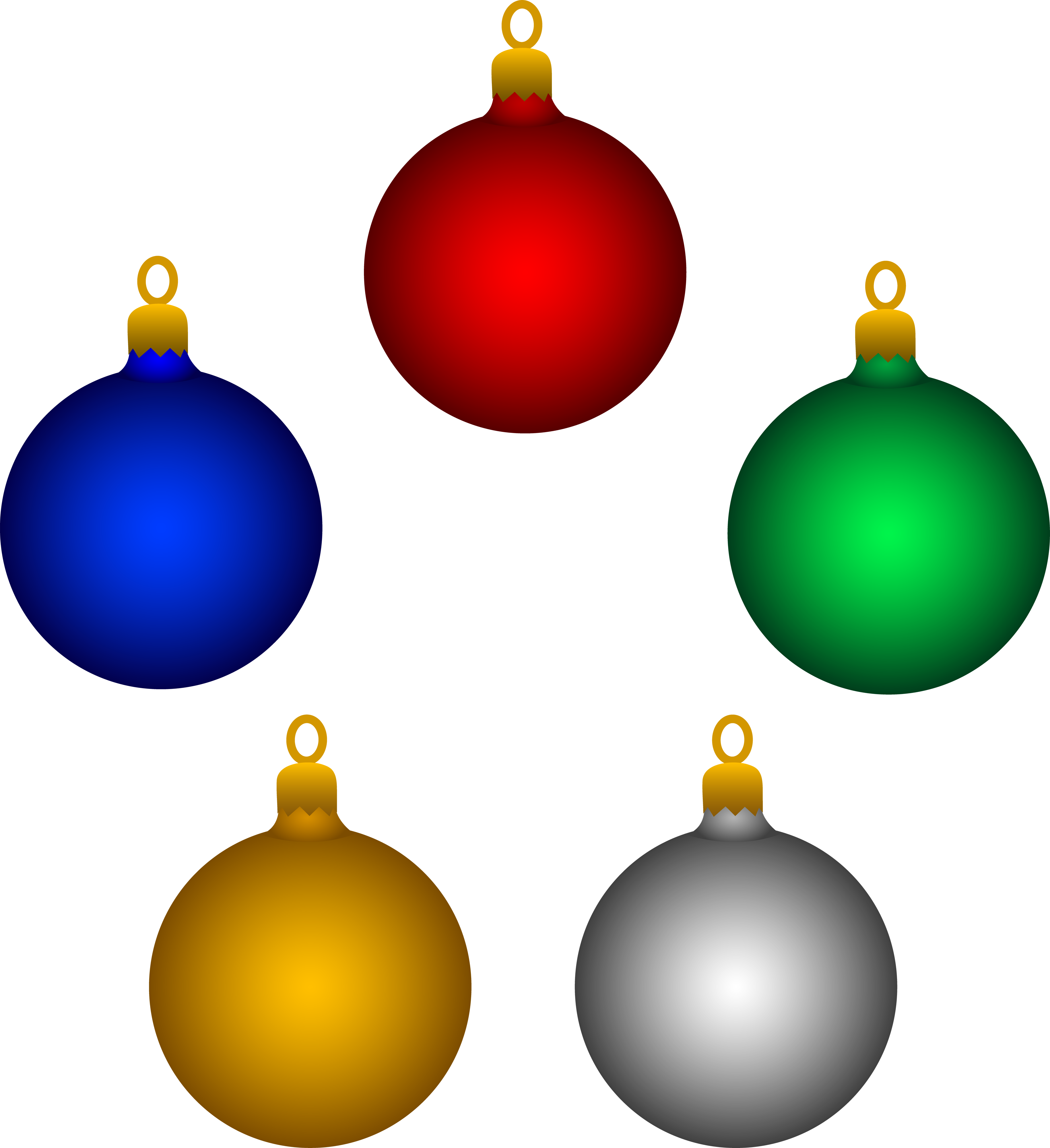 Christmas Tree Ornament Clipart.
