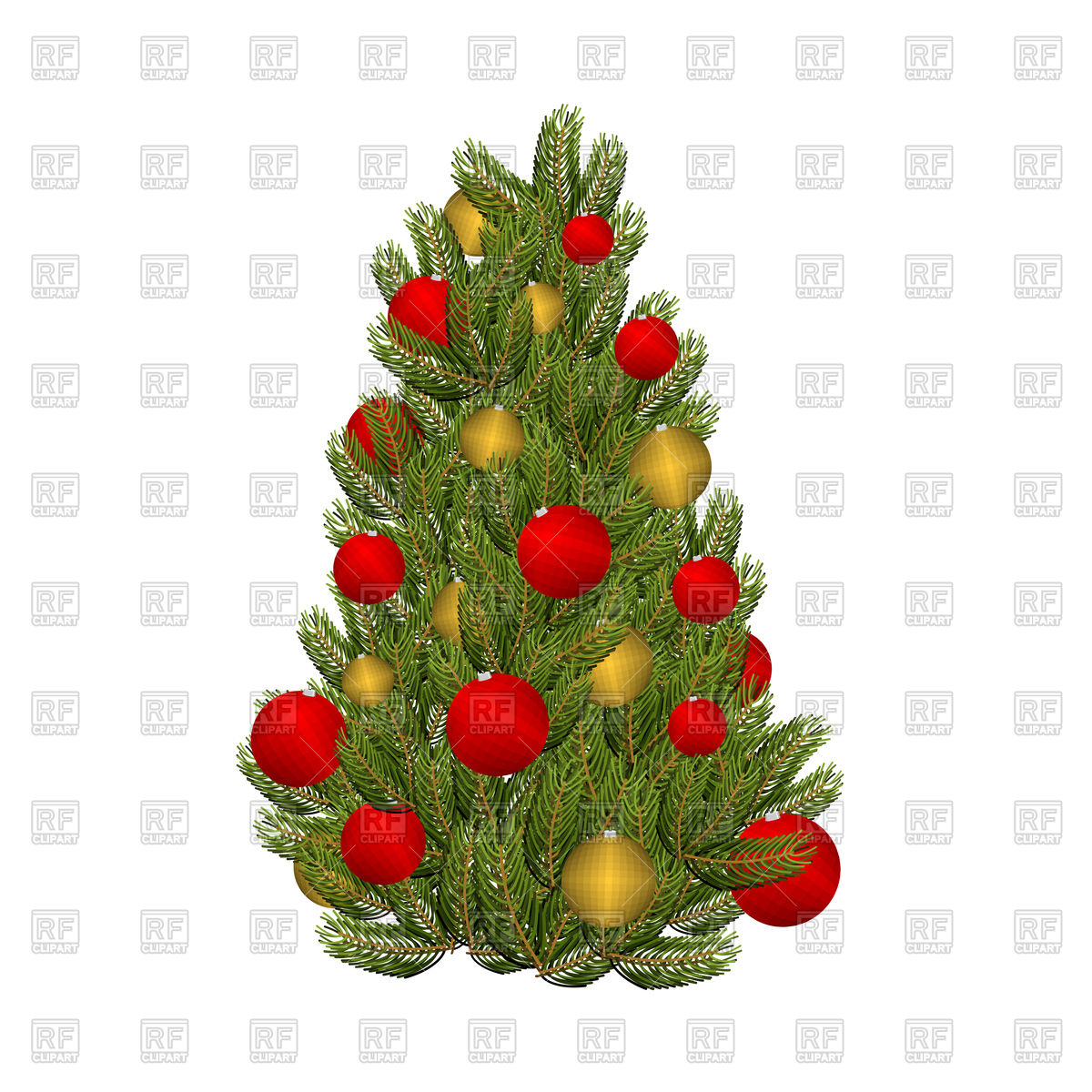 Christmas tree and toys Stock Vector Image.