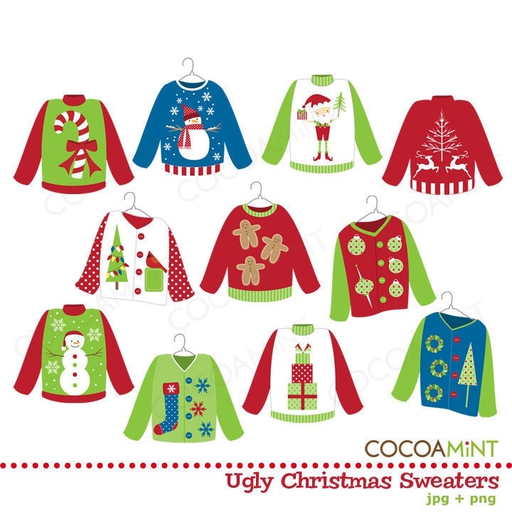 Ugly Sweater Christmas Clipart.