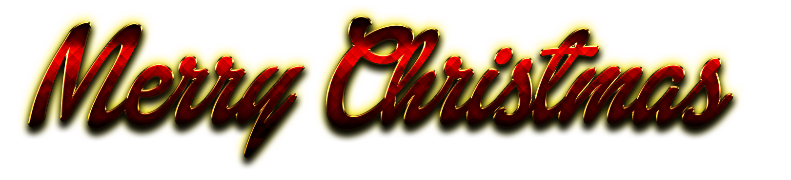 Merry Christmas Word Art Transparent Background.