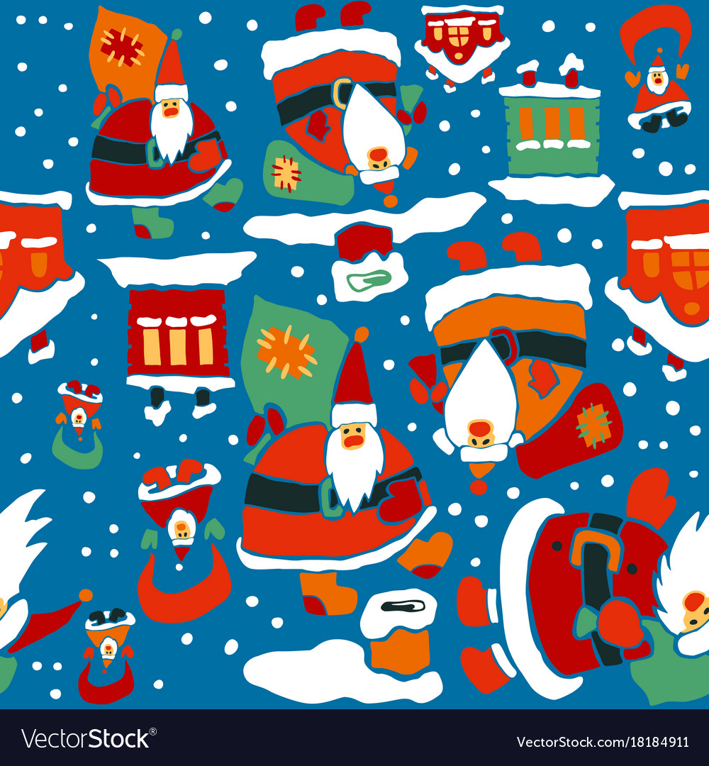 Cartoon christmas wrapping paper.