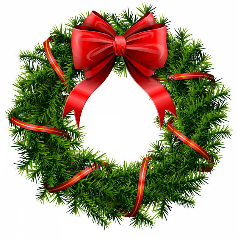 Christmas Wreath Border Clipart.