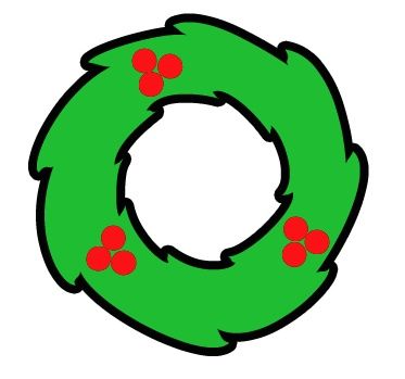 Christmas wreath clipart.