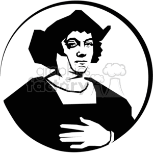 Christopher Columbus clipart. Royalty.