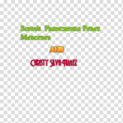Sonnis And Christy transparent background PNG clipart.
