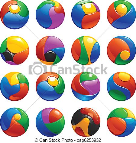 Vector Illustration of chrome balls.