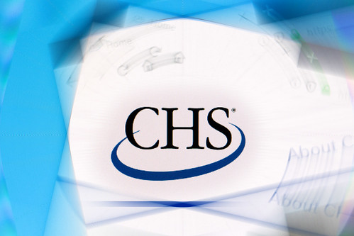 CHS logo on company website displayed on computer screen.